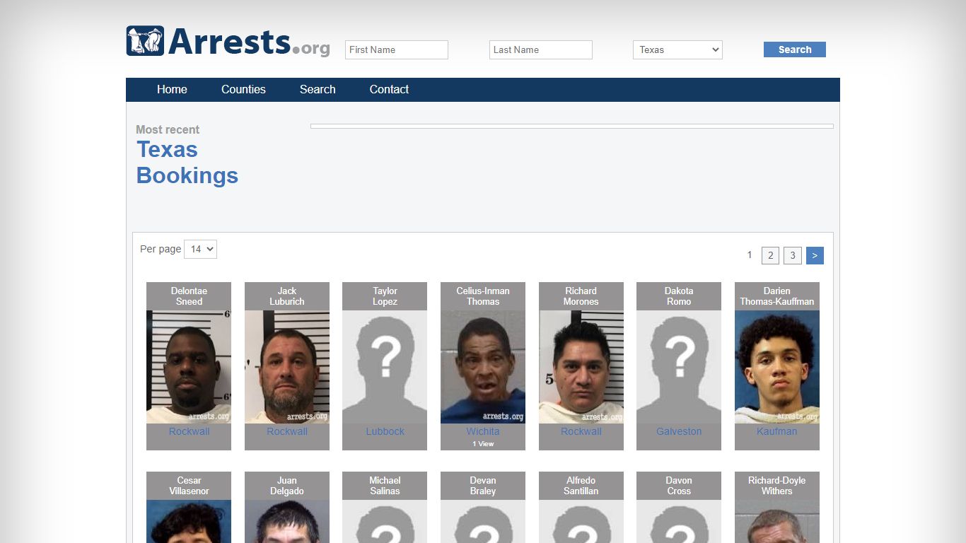 Texas Arrests and Inmate Search